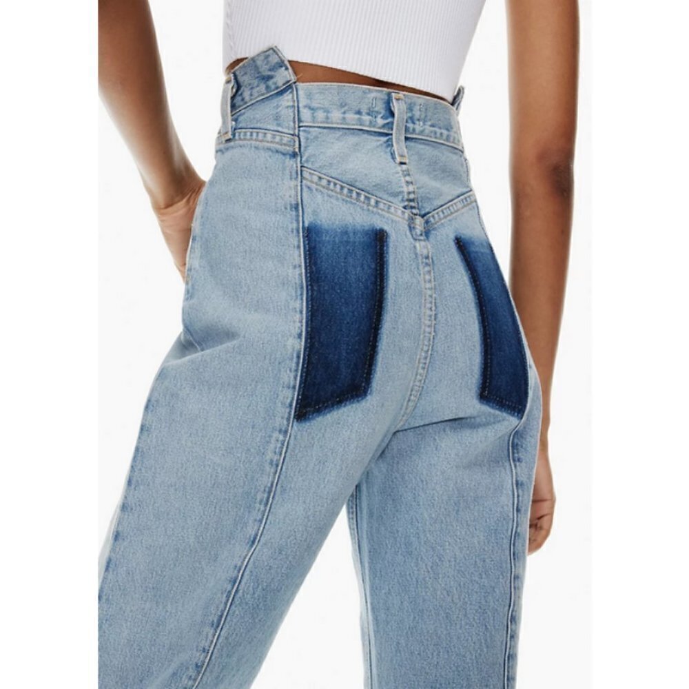 Agolde Pieced Angled Jeans ~ Matrix Patchwork 29 … - image 5